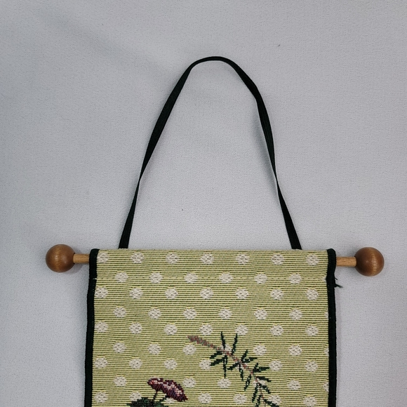 Vtg NEVER ENOUGH THYME Tapestry Bell Pull By Manual Woodworkers Weavers USA - Picture 3 of 15